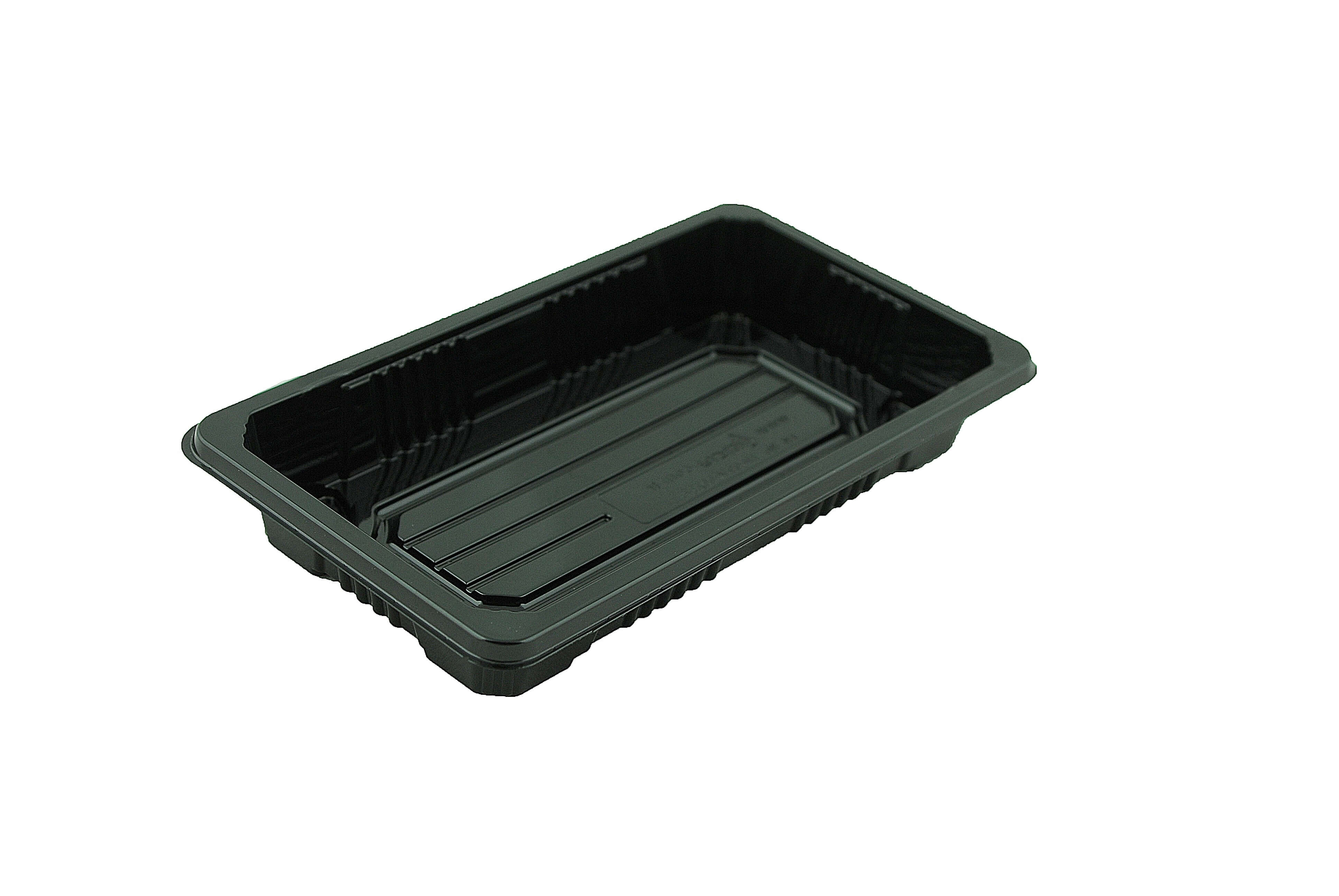 Caserole sushi negre cu capac transparent, 400 buc/set
